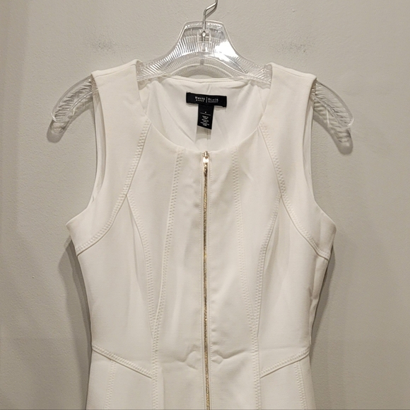 White House Black Market Sleeveless Fit and Flare Dress - Sz 4 - Picture 3 of 7